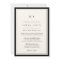 Classic Black & Ecru Border Monogram Wedding