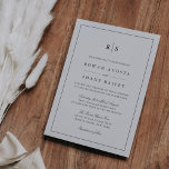 Classic Black & Ecru Border Monogram Wedding Invitation<br><div class="desc">An elegant thin border and initial monogram detail in crisp black provide beautiful contrast against the warm textured ecru background of these chic wedding invitations. A timeless choice for elegant weddings,  with beautiful traditional typefaces and a format layout. We recommend the Felt Ecru paper for an elegant textured finish.</div>