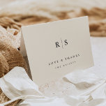 Classic Black & Ecru Monogram Wedding Thank You Card<br><div class="desc">An elegant initial monogram detail graces the top of these traditional wedding thank you cards in crisp black on rich cream ivory background. A timeless choice for elegant weddings, with beautiful traditional typefaces and a formal layout. Customise the front with two lines of custom text, and add a pre-printed message...</div>