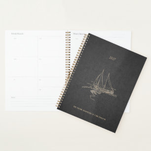 Classic Black & Gold Inspirational Sailing Planner
