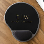 Classic Black Gold Minimalist Monogram Name Gel Mouse Pad<br><div class="desc">Upgrade your workspace with our Classic Elegant Modern Minimalist Monogram Mouse Pad. This sophisticated mouse pad seamlessly marries timeless elegance with contemporary minimalism, adding a touch of refinement to your desk. Crafted with meticulous attention to detail, this mouse pad is more than just a functional accessory; it's a personalised statement....</div>
