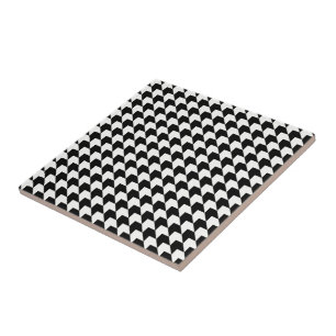 Classic black houndstooth pattern ceramic tile