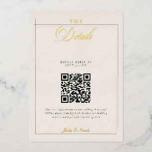 Classic Black Ivory Calligraphy QR Code Details
