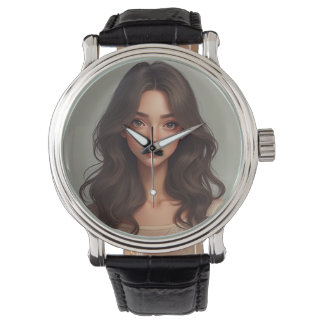 Classic Black Leather Watch (C.C)
