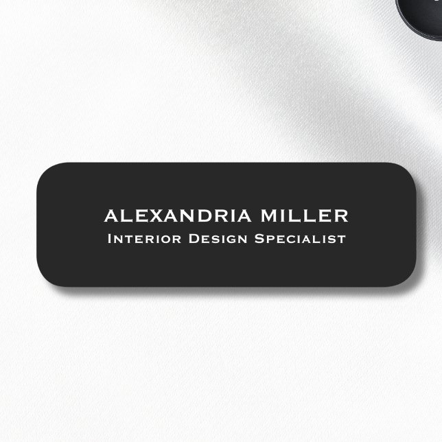 Classic Black Magnetic Name Tag (Creator Uploaded)