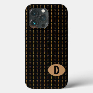 Classic Black Monogram iPhone 13 Pro Case