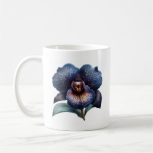 Classic black orchid coffee mug