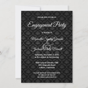 Classic Black Pattern Invitation