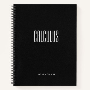 Classic Black Patterned Subject Notebook