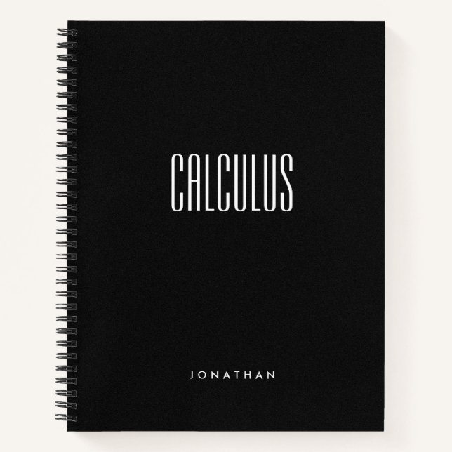 Classic Black Patterned Subject Notebook (Front)