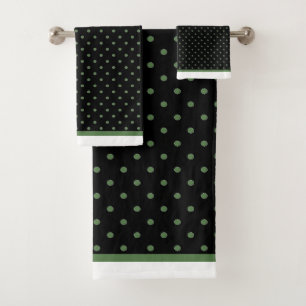 CLASSIC BLACK SAGE SPOT BATHROOM TOWEL SET