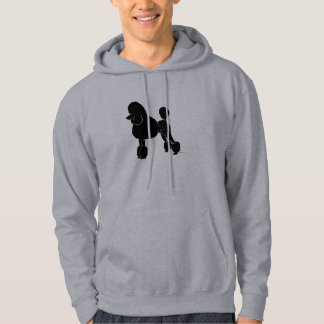 Classic Black Standard Poodle silhouette Hoodie