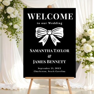  Classic Black Tie Wedding Entrance Board Acrylic Sign