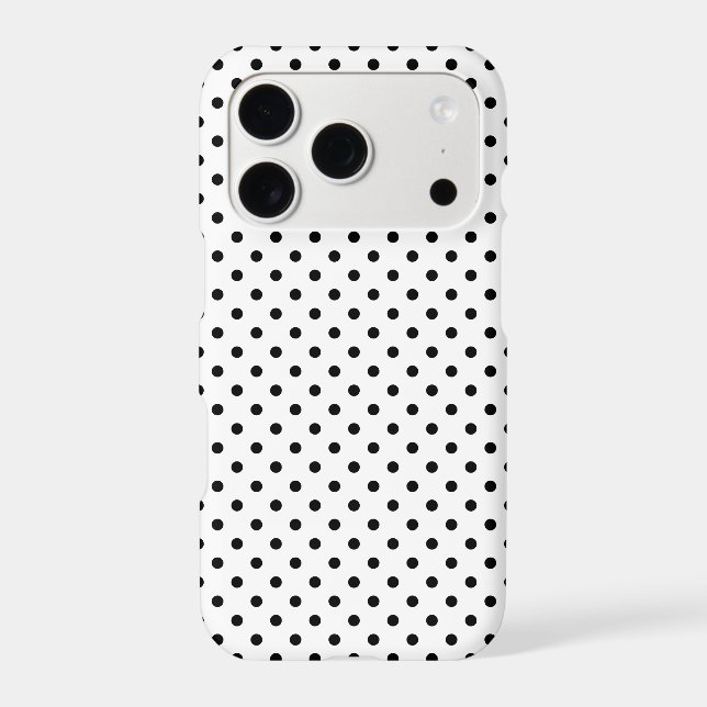 Classic Black Tiny Polka Dot Pattern (Back)