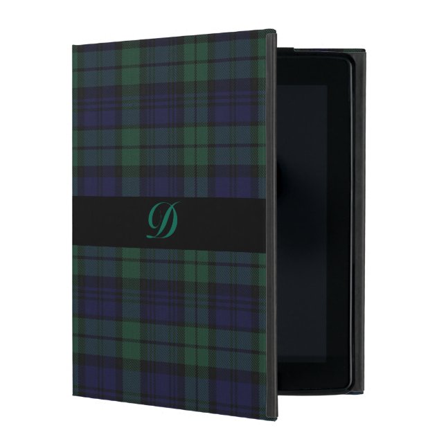Classic Black Watch Tartan Plaid iPad Case (Front)