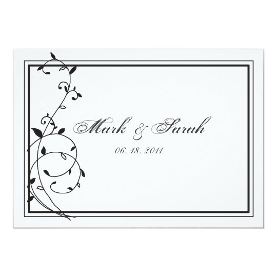 Classic Black & White Borders Invitation