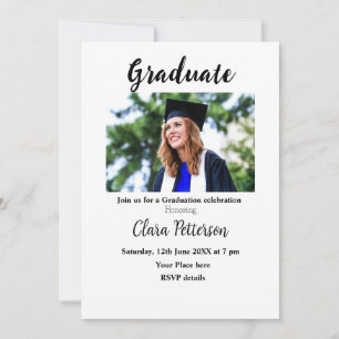classic black white class add year scho graduation announcement