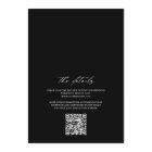 Classic Black White Monogram QR Code Wedding 