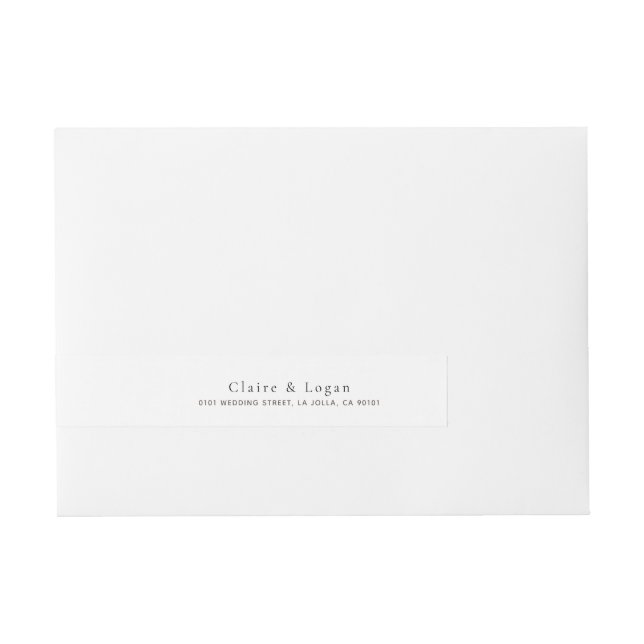 Classic Black & White Monogram Wraparound Label (Front)