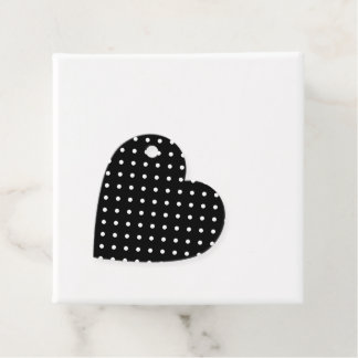 Classic Black & White Polkadots Favour Tags