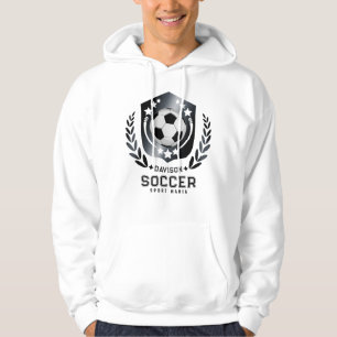 Classic Black White Soccer Hoodie