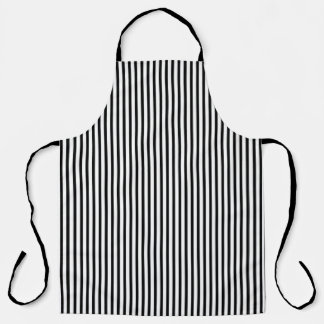 Classic Black & White Striped Cooking Apron