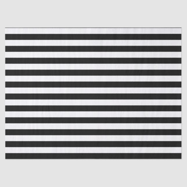 Classic Black & White Stripes Tissue Paper (Front)