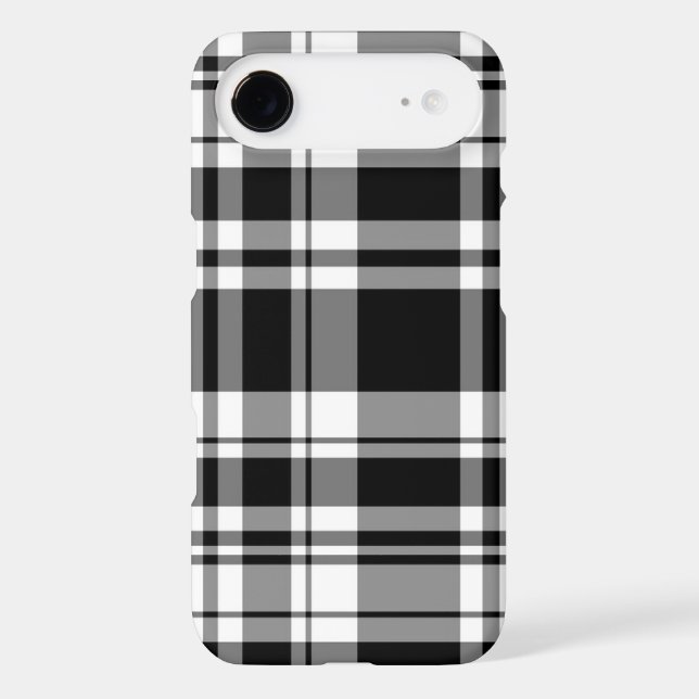 classic Black white tartan plaid Case-Mate iPhone Case (Back)