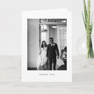 Classic Black & White Wedding Folded Thank You Card