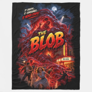 Classic Blob Horror Movie Fleece Blanket