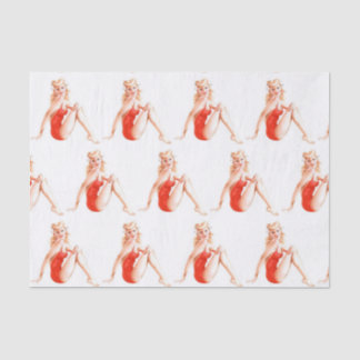 Classic Blonde Pin Up Girl Tissue Paper