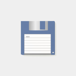 Classic Blue 3.5" Floppy Disc Post-It Notes
