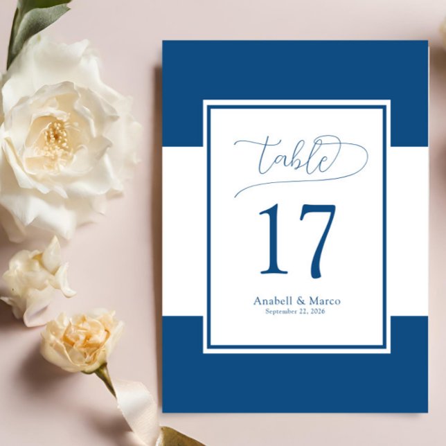 Classic Blue 5"x7" Table number (Creator Uploaded)