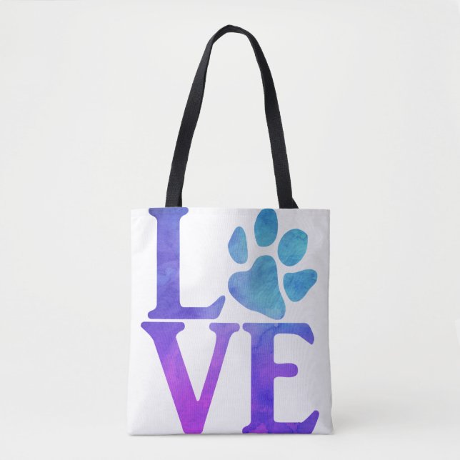 Classic Blue and Purple Tote Bag (Front)