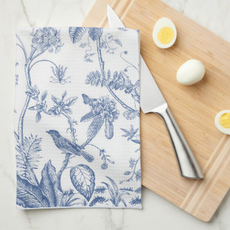 Classic Blue and White Chinoiserie Tea Towel