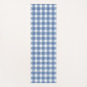 Classic Blue and White Gingham Check  Yoga Mat