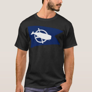 Classic Blue And White Nantucket Island White Sper T-Shirt