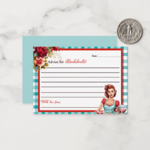 Classic Blue Bachelorette Advice for Bride Card