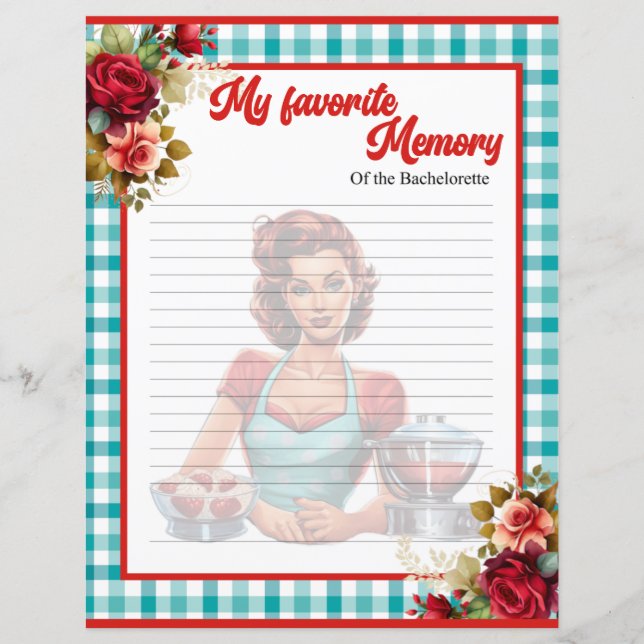 Classic Blue Bachelorette Party Favourite Memory (Front)