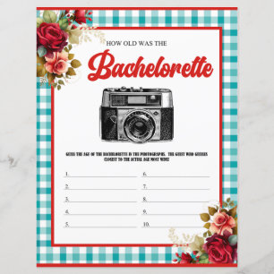 Classic Blue Bachelorette Party Guess my Age Game