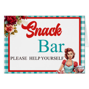 Classic Blue Bachelorette Party Snack Bar Card