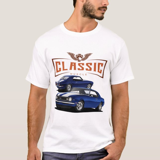 Classic Blue Camaro T-Shirt (Front)