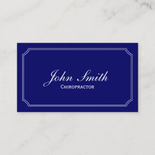 Classic Blue Chiropractor Business Card