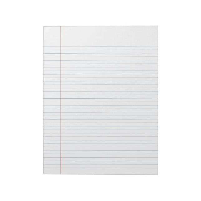 Classic Blue College Rule & Classic Red Side Line Notepad (Rotated)