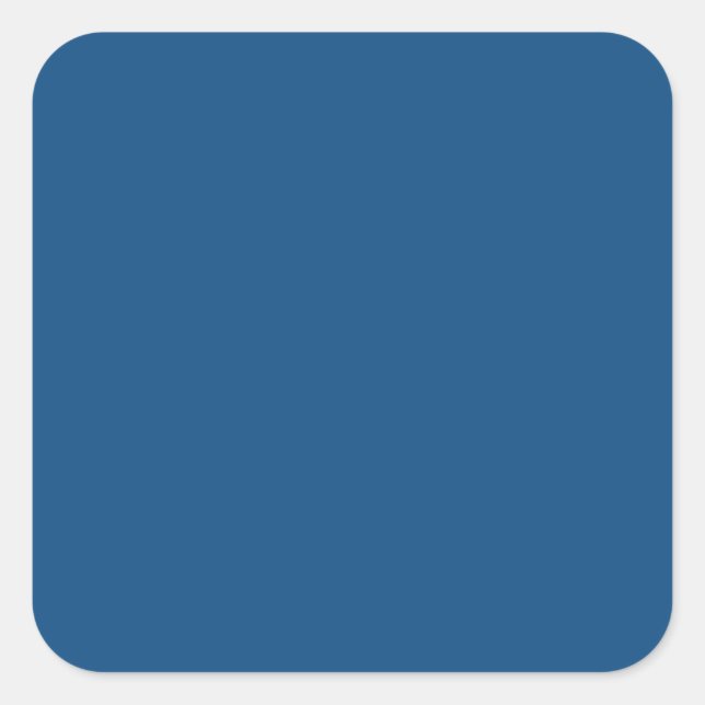 Classic Blue Colour Square Sticker (Front)