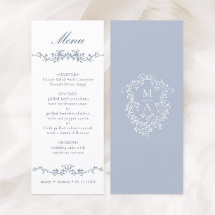 Classic Blue Floral Border Menu
