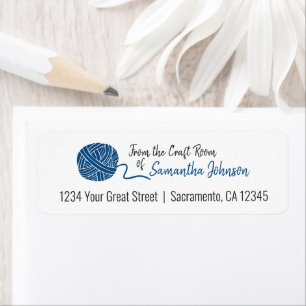 Classic Blue From the Craft Room Of Label Return Address Label