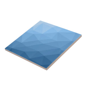 Classic Blue geometric mesh ombre pattern Ceramic Tile
