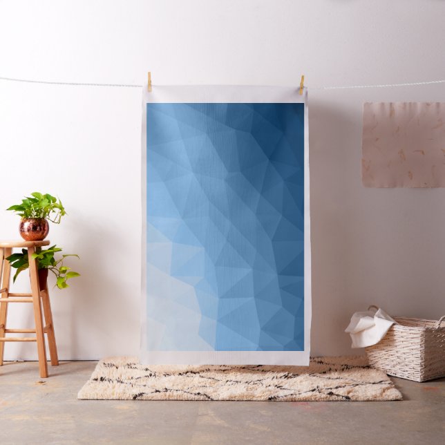 Classic Blue geometric mesh ombre pattern Fabric (In Situ)