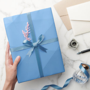 Classic Blue geometric mesh ombre pattern Wrapping Paper